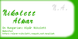 nikolett alpar business card